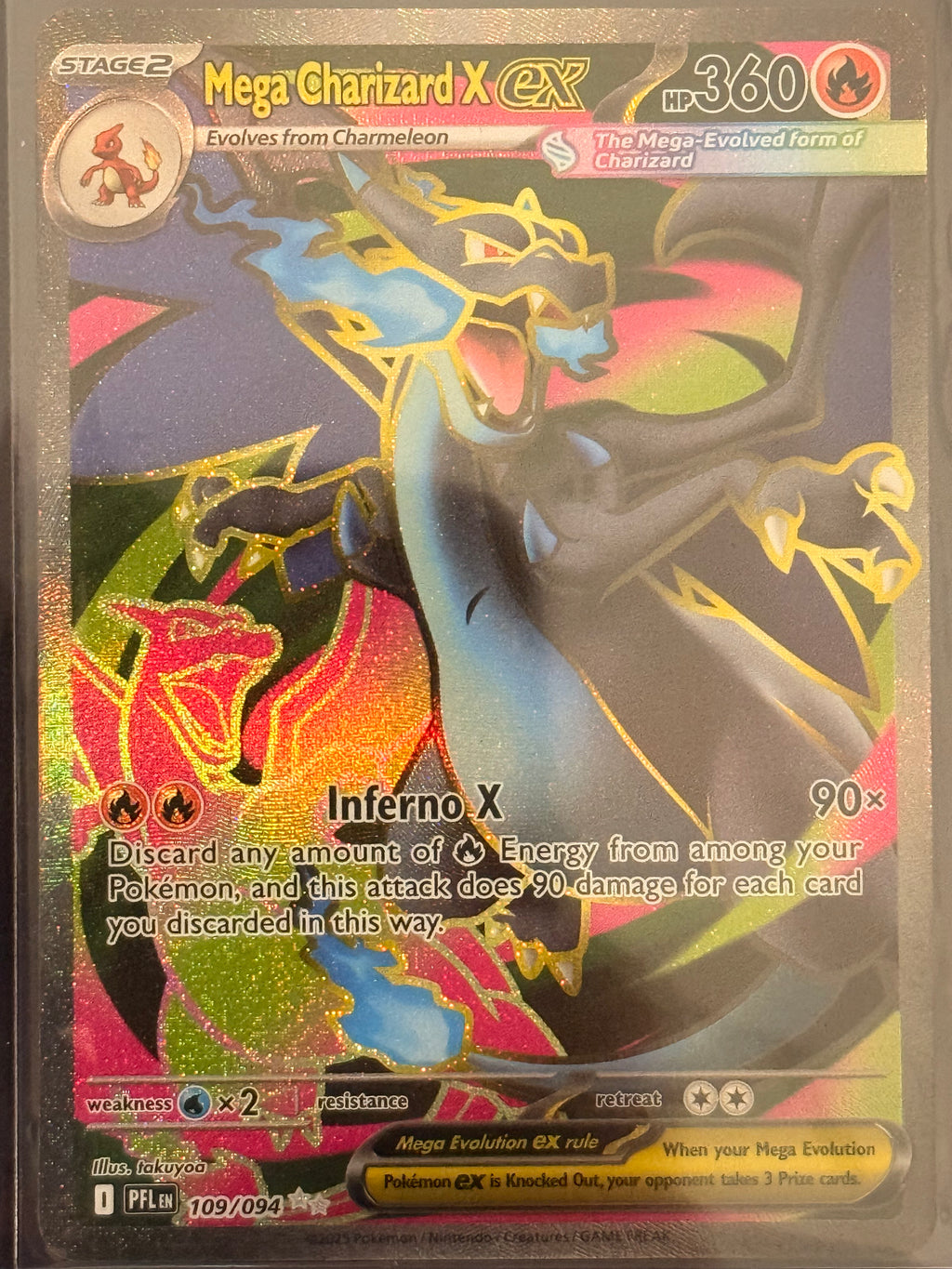 Mega Charizard X ex #109/094 Ultra Rare Phantasmal Flames