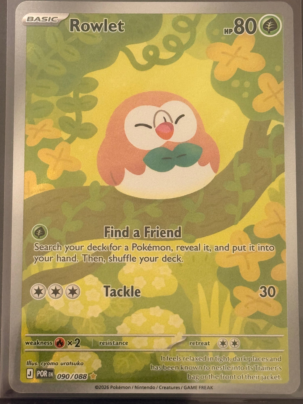 Rowlet #090/088 Illustration Rare Perfect Order 2