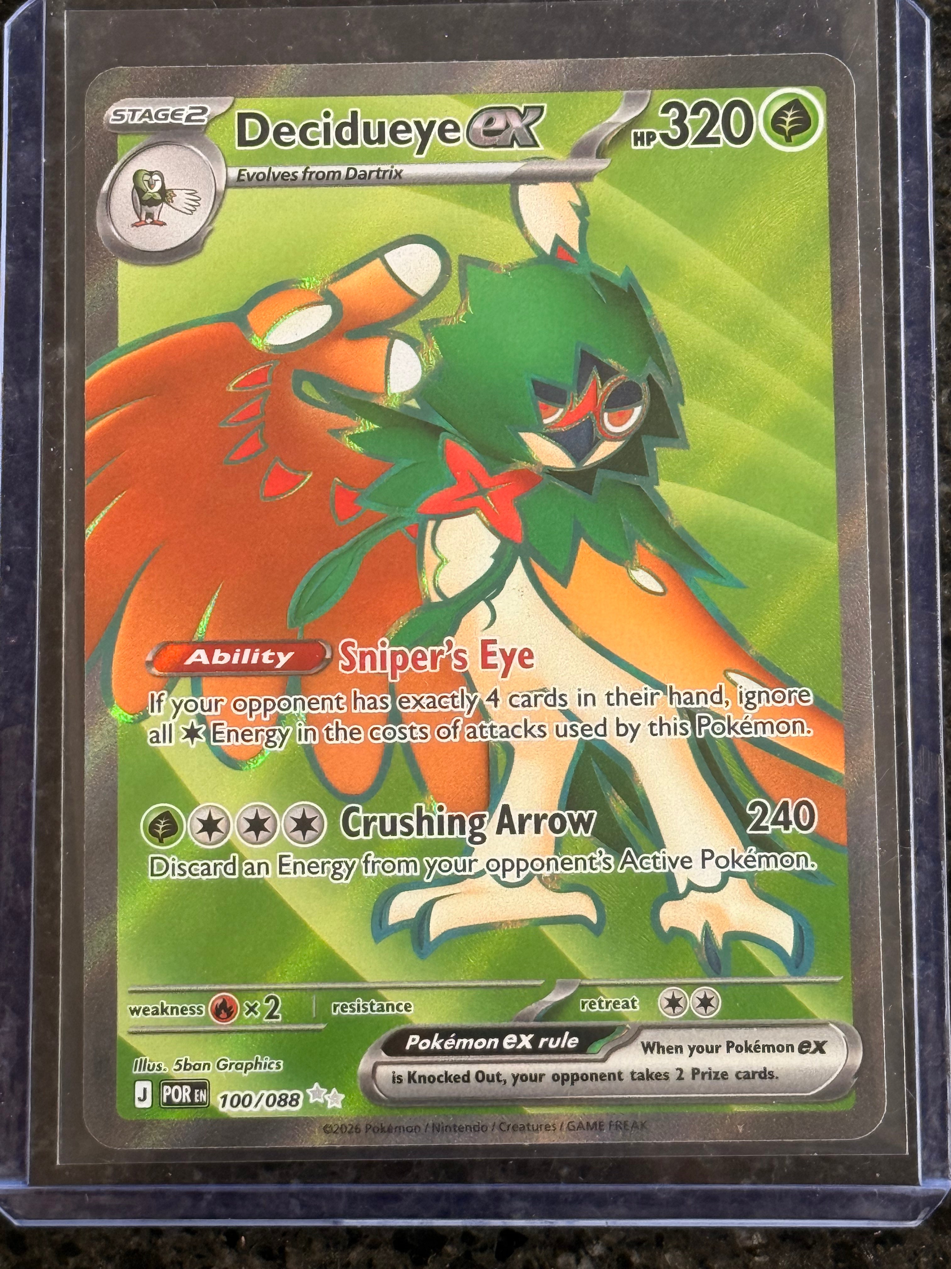 Decidueye ex #100/088 Ultra Rare Perfect Order