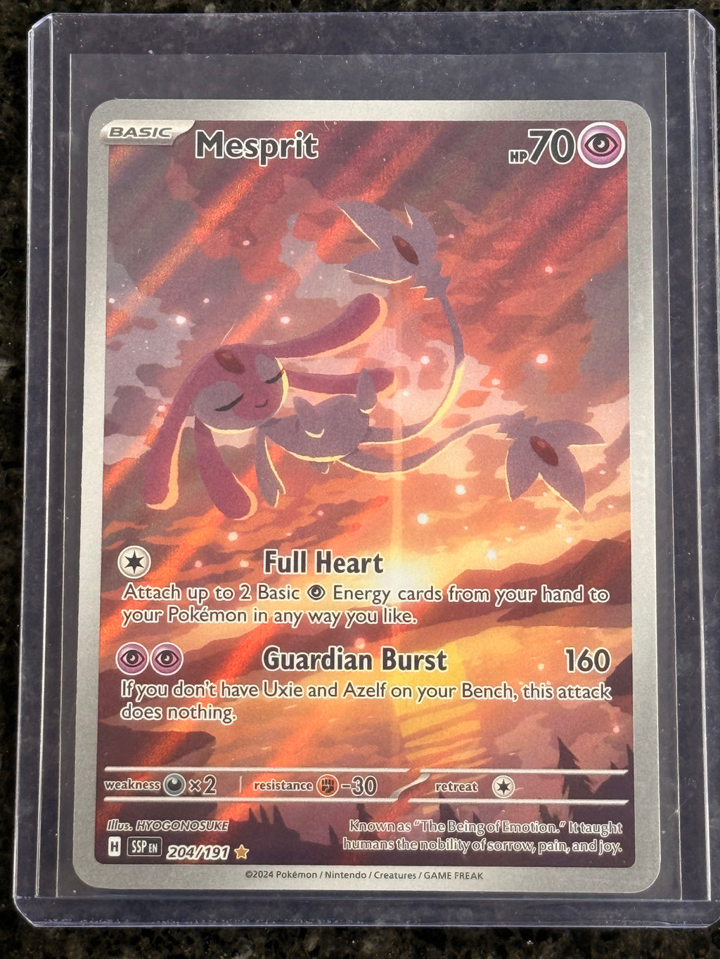 Mesprit #204/191 Illustration Rare Surging Sparks